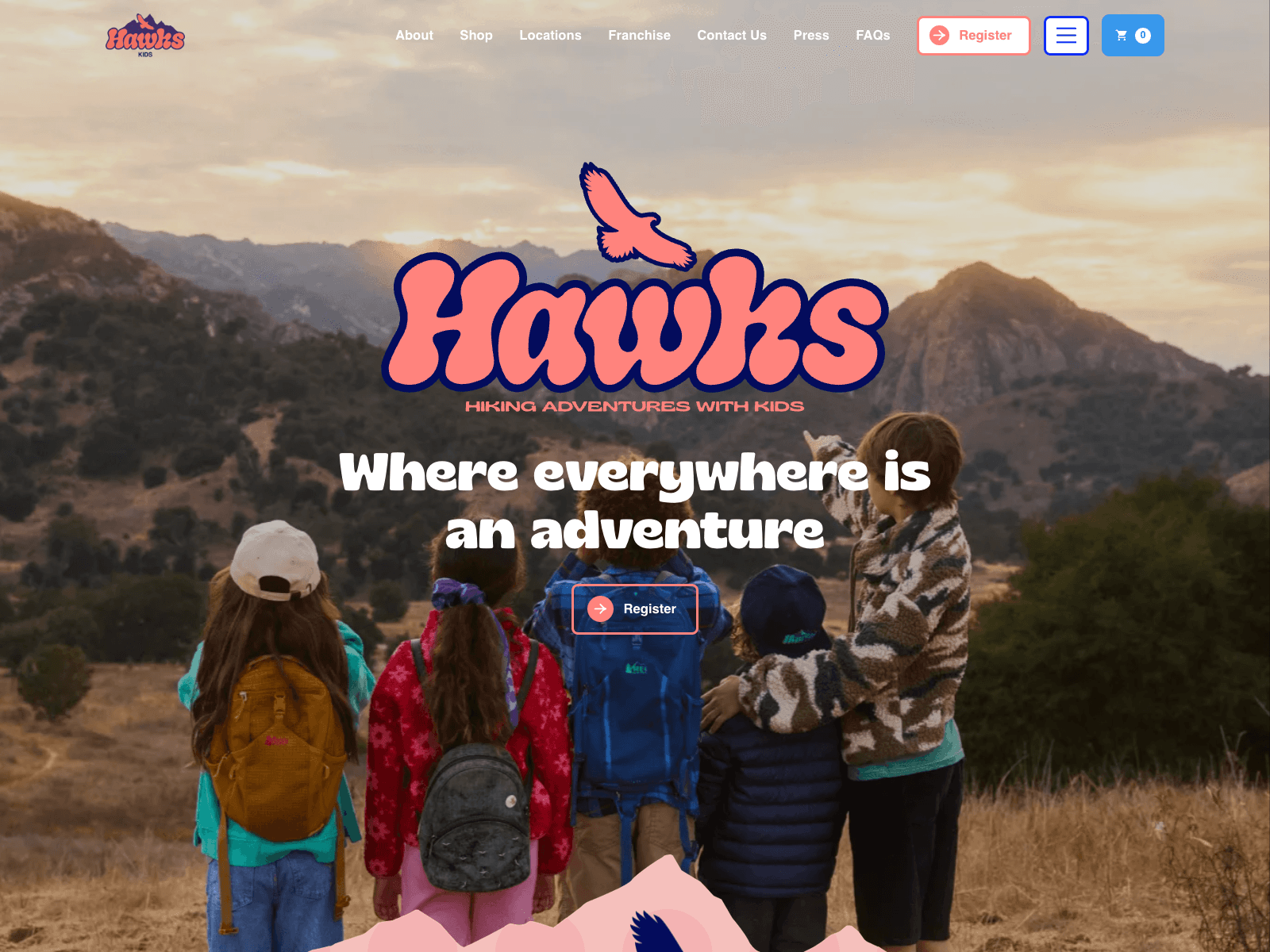 Hawks Kids outdoor adventure website